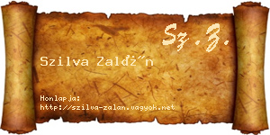 Szilva Zalán névjegykártya