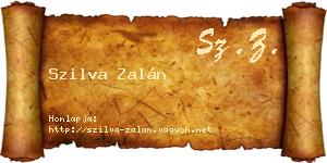 Szilva Zalán névjegykártya